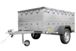 Anhänger kippbar GARDEN TRAILER 201 KIPP mit zusätzlichen Bordwänden, Stützrad und Flachplane – Bild 6