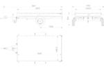 Einachsanhänger 264×150 UNITRAILER GARDEN 265 KIPP mit einem Flachplanenträger und blauer Plane – Bild 2