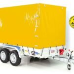 Anhänger mit Plane 150x300cm 2600kg | Typ 7.26 | Hochplane 180cm – Gelb-Neu