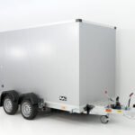 Vezeko Koffer-Absenkanhänger 157x344cm Höhe: 190cm 2,7t | Schwarz-Neu