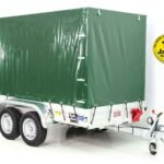 Anhänger mit Plane 150x300cm 2600kg | Typ 7.26 | Hochplane 180cm – Grün-Neu