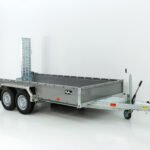 Vezeko Baumaschinenanhänger BA 190x390cm 3,5t | grau | Schwenk-Rampen | SB-Neu