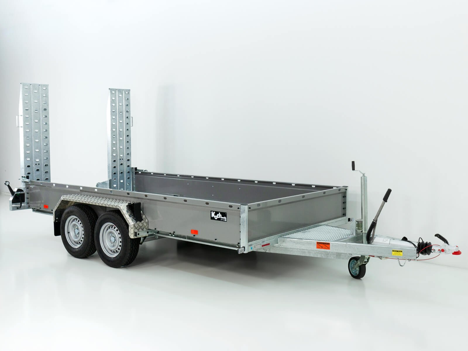 13-baulie-4.jpg Vezeko Baumaschinenanhänger BA 190x390cm 3,5t | grau | Schwenk-Rampen | SB-Neu – Bild 1