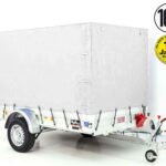 Anhänger mit Plane 150x300cm 1300kg | Typ 7.13 | Hochplane 160cm – Weiß-Neu