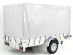 Anhänger mit Plane 150x300cm 1300kg | Typ 7.13 | Hochplane 160cm – Weiß-Neu – Bild 2