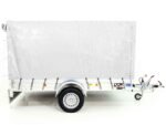 Anhänger mit Plane 150x300cm 1300kg | Typ 7.13 | Hochplane 160cm – Weiß-Neu – Bild 6