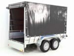 Anhänger mit Plane 150x300cm 2600kg | Typ 7.26 | Hochplane 180 cm – Anthrazit-Neu – Bild 3