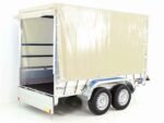 Anhänger mit Plane 150x300cm 2600kg | Typ 7.26 | Hochplane 180 cm – Elfenbein Beige-Neu – Bild 3