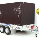 Anhänger mit Plane 150x300cm 2600kg | Typ 7.26 | Hochplane 180 cm – Schwarz-Neu