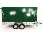 Anhänger mit Plane 185×400 cm 2600 kg | Typ 10.26 | Hochplane 200 cm – Grün-Neu – Bild 9