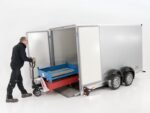 Vezeko Koffer-Absenkanhänger Höhe:190cm 2,7t|silber-Neu