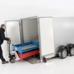 Vezeko Koffer-Absenkanhänger Höhe:190cm 2,7t|silber-Neu
