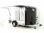 Debon Kofferanhänger C300 Sandwich 148x295cm H:190cm 1,3t|Alu|Polybug|Tür|Klappe|schwarz-Neu – Bild 4
