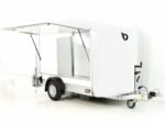 Debon Kofferanhänger C300 Sandwich 148x295cm H:190cm 1,3t|Alu|Polybug|Tür|Klappe|weiß-Neu – Bild 4