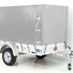 Anhänger mit Plane 125x250cm 750kg | Typ U4 | Hochplane 140 cm Profi | Silber-Neu