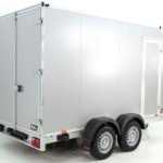 Vezeko Kofferanhänger 184x355cm Höhe: 205cm 2,7t|45°|Tür|silber-Neu