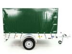 Anhänger mit Plane 125x250cm 750kg | Typ U4 | Hochplane 140 cm Profi | Grün-Neu – Bild 2