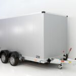 Vezeko Koffer-Absenkanhänger 167x400cm Höhe: 190cm 3,5t | Silber-Neu
