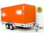Anhänger mit Plane 185×400 cm 2600 kg | Typ 10.26 | Hochplane 200 cm – Orange-Neu