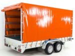 Anhänger mit Plane 185×400 cm 2600 kg | Typ 10.26 | Hochplane 200 cm – Orange-Neu – Bild 5