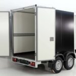 Vezeko Kofferanhänger 152x355cm Höhe:193cm 2,7t|Tür|schwarz-Neu