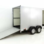 Vezeko Kofferanhänger 152x355cm Höhe:193cm 2,7t|Tür|Rampe|silber-Neu