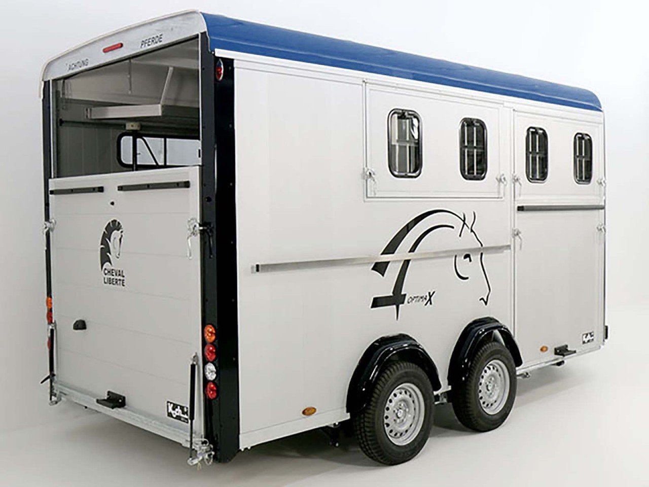 39.jpg Cheval Liberte Pferdeanhänger Maxi 4|4 Pferde|Pullman-Fahrwerk|100km/h|blau-Neu – Bild 1