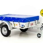 Anhänger mit Plane 105x205cm 750kg | Typ U2 | Flachplane Profi blau-Neu