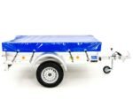 Anhänger mit Plane 105x205cm 750kg | Typ U2 | Flachplane Profi blau-Neu – Bild 4
