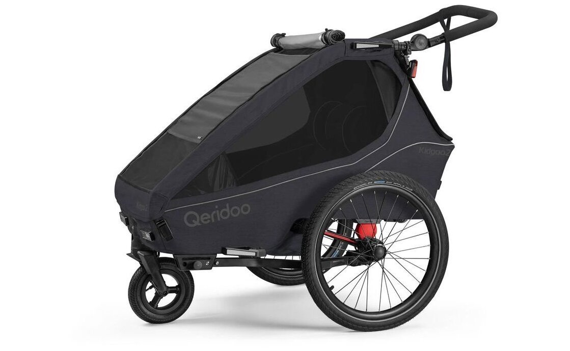 5345212_20782063.jpg Qeridoo Kidgoo2 Fahrradanhänger für Kinder – Phantom Grey – Phantom Grey – Bild 1