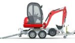 Bagger- und Baumaschinentransporter 2.80 x 1.30m Tandem-Neu – Bild 3