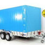 Anhänger mit Plane 185x400cm 2600kg | Typ 10.26 | Hochplane 200cm – Hellblau-Neu