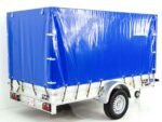 Anhänger mit Plane 150x300cm 1300kg | Typ 7.13 | Hochplane 160cm – Blau-Neu – Bild 2