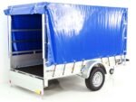 Anhänger mit Plane 150x300cm 1300kg | Typ 7.13 | Hochplane 160cm – Blau-Neu – Bild 5