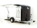 Debon Kofferanhänger C300 Sandwich 148x295cm H:190cm 1,3t | Alu | Polybug | Tür | Klappe | Schwarz-Neu – Bild 8