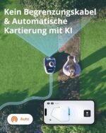 Navimow i105E Mähroboter ohne Begrenzungskabel 500 m², RTK+Vision Rasenmäher Roboter, KI Automatische Kartierung, Virtuelle Begrenzung, Mehrzonen-Management-Neu – Bild 4