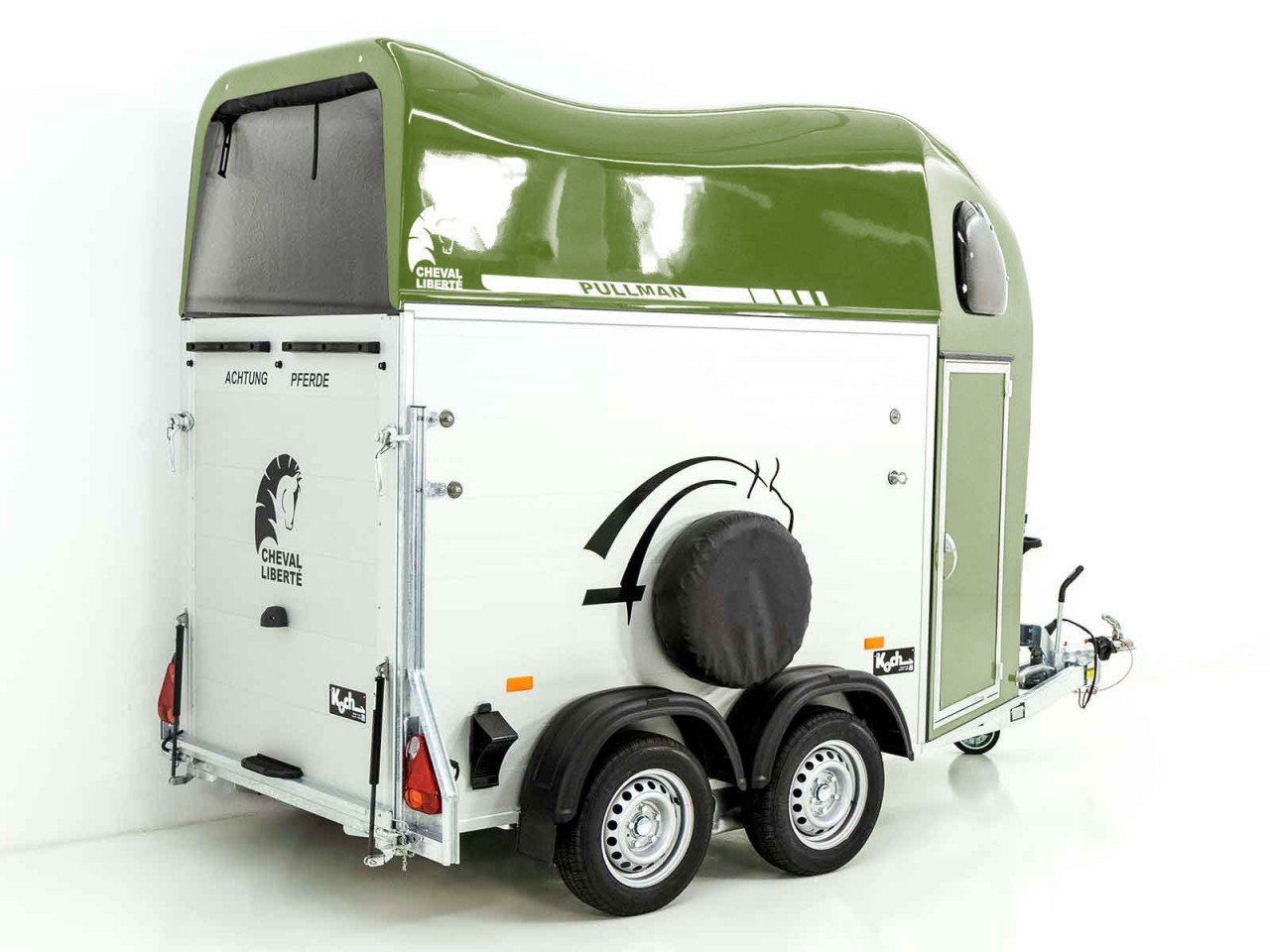 77.jpg Cheval Liberte Pferdeanhänger GOLD One 1,5er| Pullman-Fahrwerk| olivgrün-Neu – Bild 1