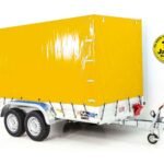 Anhänger mit Plane 150x350cm 2600kg | Typ 8.26 | Hochplane 180cm – Gelb-Neu