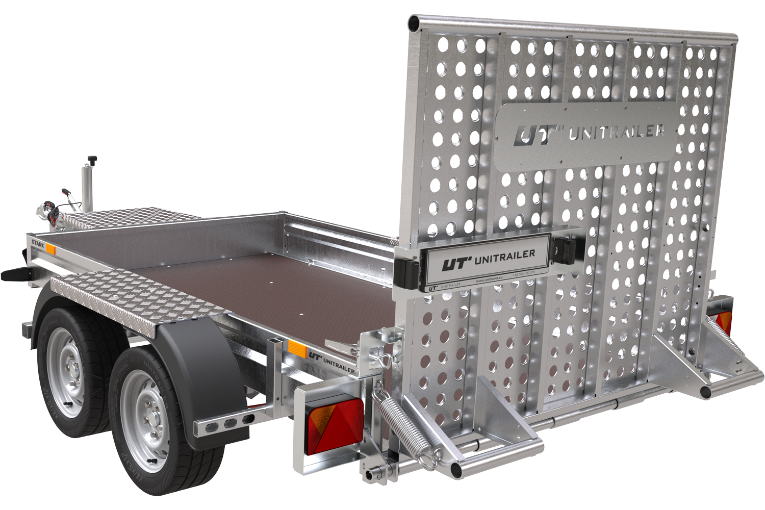 82.png Bauanhänger zum Transport eines Minibaggers – UNITRAILER STARK 3 260 – Bild 1