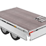 Zweiachsanhänger 254×151 mit Unitrailer Vollgummirädern 250/2 dmc 750 kg