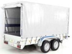 Anhänger mit Plane 150x350cm 2600kg | Typ 8.26 | Hochplane 180cm – Weiß-Neu – Bild 10