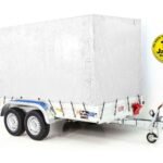 Anhänger mit Plane 150x350cm 2600kg | Typ 8.26 | Hochplane 180cm – Weiß-Neu