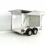 Debon Kofferanhänger C500 Sandwich 164x300cm H:200cm 2,0t|Alu|Polybug|Tür|schwarz-Neu
