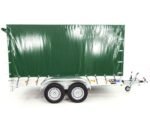 Anhänger mit Plane 150x350cm 2600kg | Typ 8.26 | Hochplane 180cm – Grün-Neu – Bild 4
