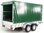 Anhänger mit Plane 150x350cm 2600kg | Typ 8.26 | Hochplane 180cm – Grün-Neu – Bild 5