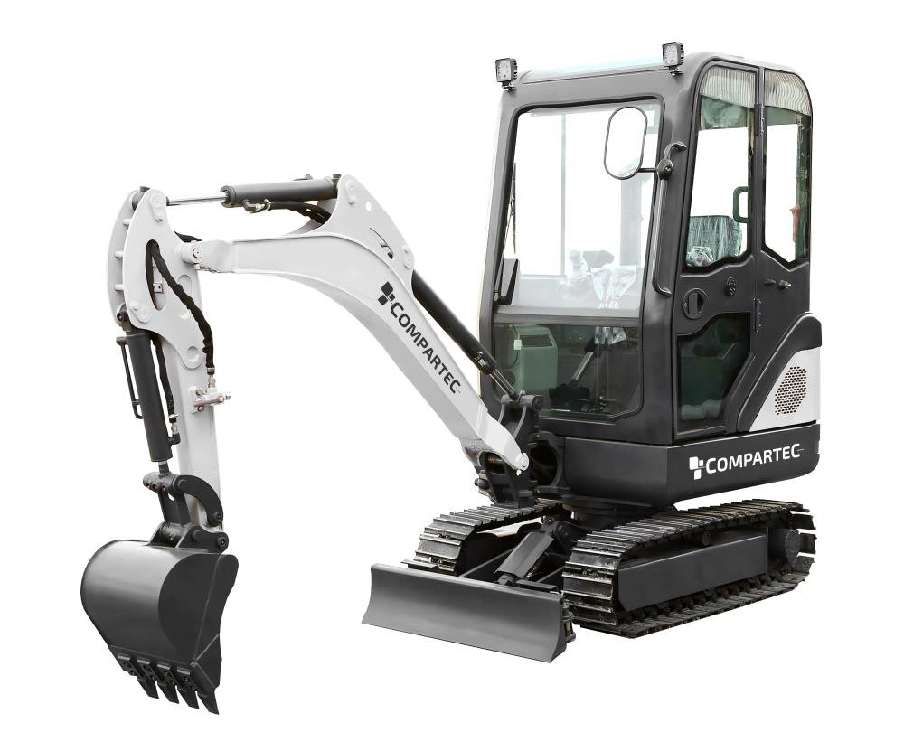 Compartec_Mini_pelle_1800_KG_acheter_en_ligne_18469.jpg Minibagger „Bobmaster Premium“ – Diesel, 1200 kg mit Knickarm + Joystick-Steuerung-Neu – Bild 1