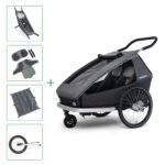 Croozer Kid Keeke 2 im Set inkl. Zusatzartikel – Mountain grey