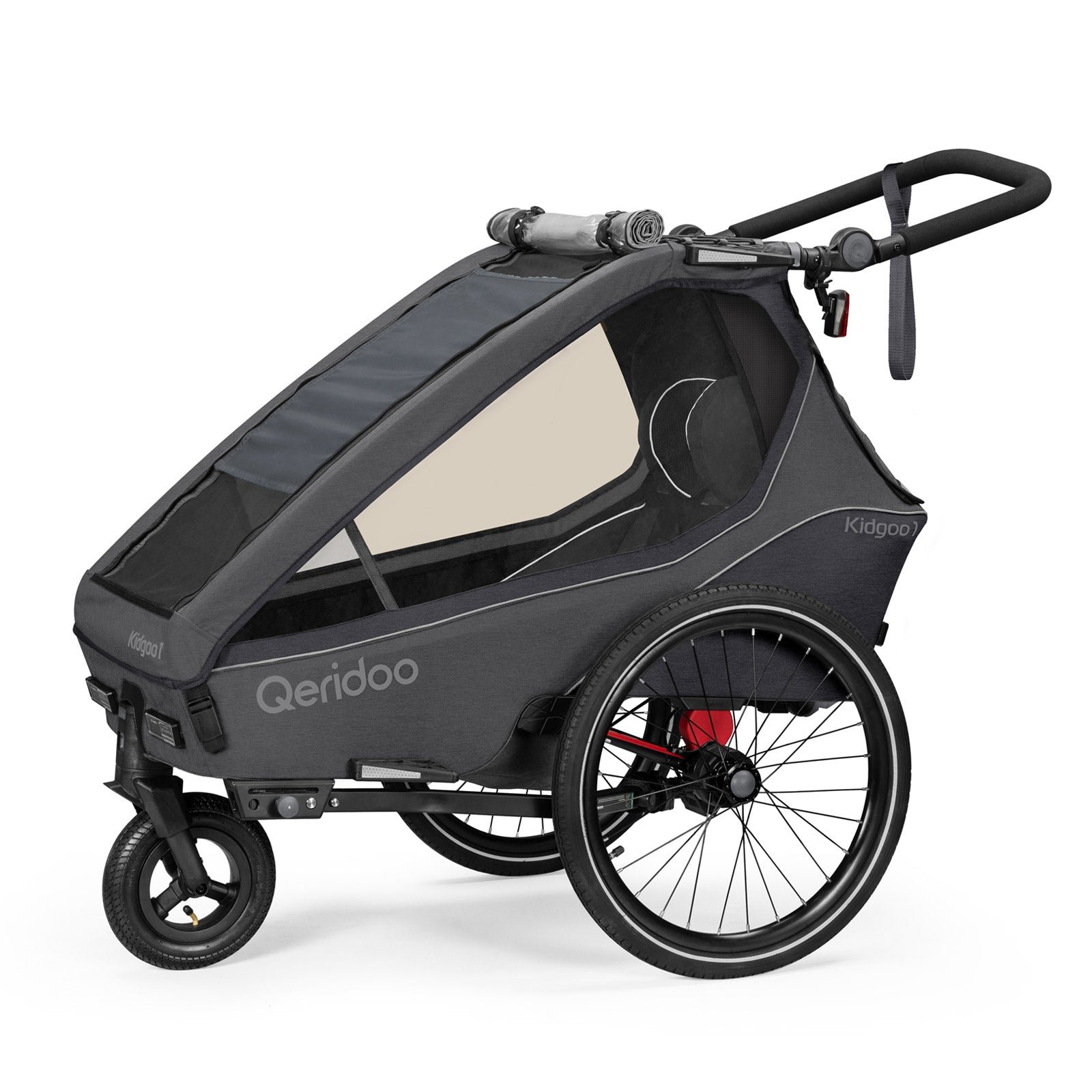 F2699_1.jpg Qeridoo Kidgoo1 Kinder-Fahrradanhänger (2023) – Bild 1