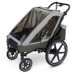 ABC Design Tour Fahrradanhänger für Kinder – Oliv – Oliv