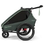 Qeridoo Kidgoo2 Fahrradanhänger für Kinder – Forest Green – Forest Green